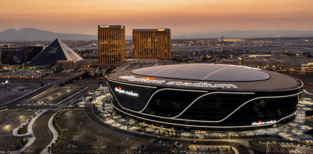 Al Davis Memorial Torch Side View Las Vegas Raiders Allegiant