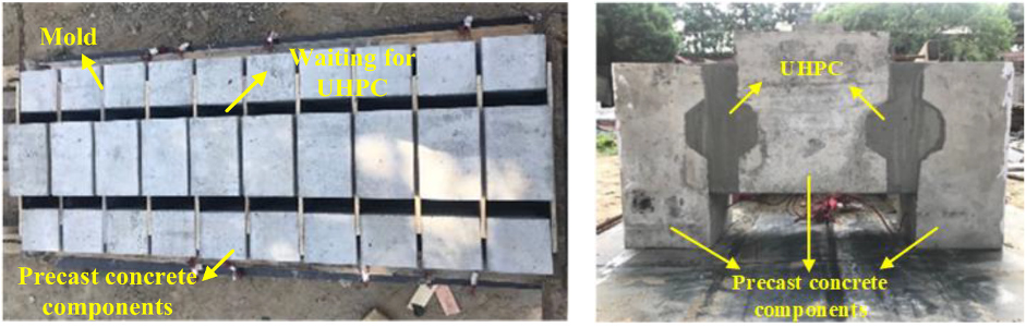 Application of ultra high performance concrete as filler