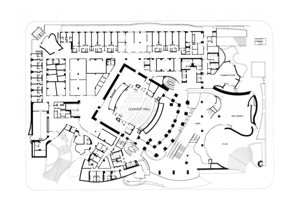 Architectural plan of Walt Disney Concert Hall