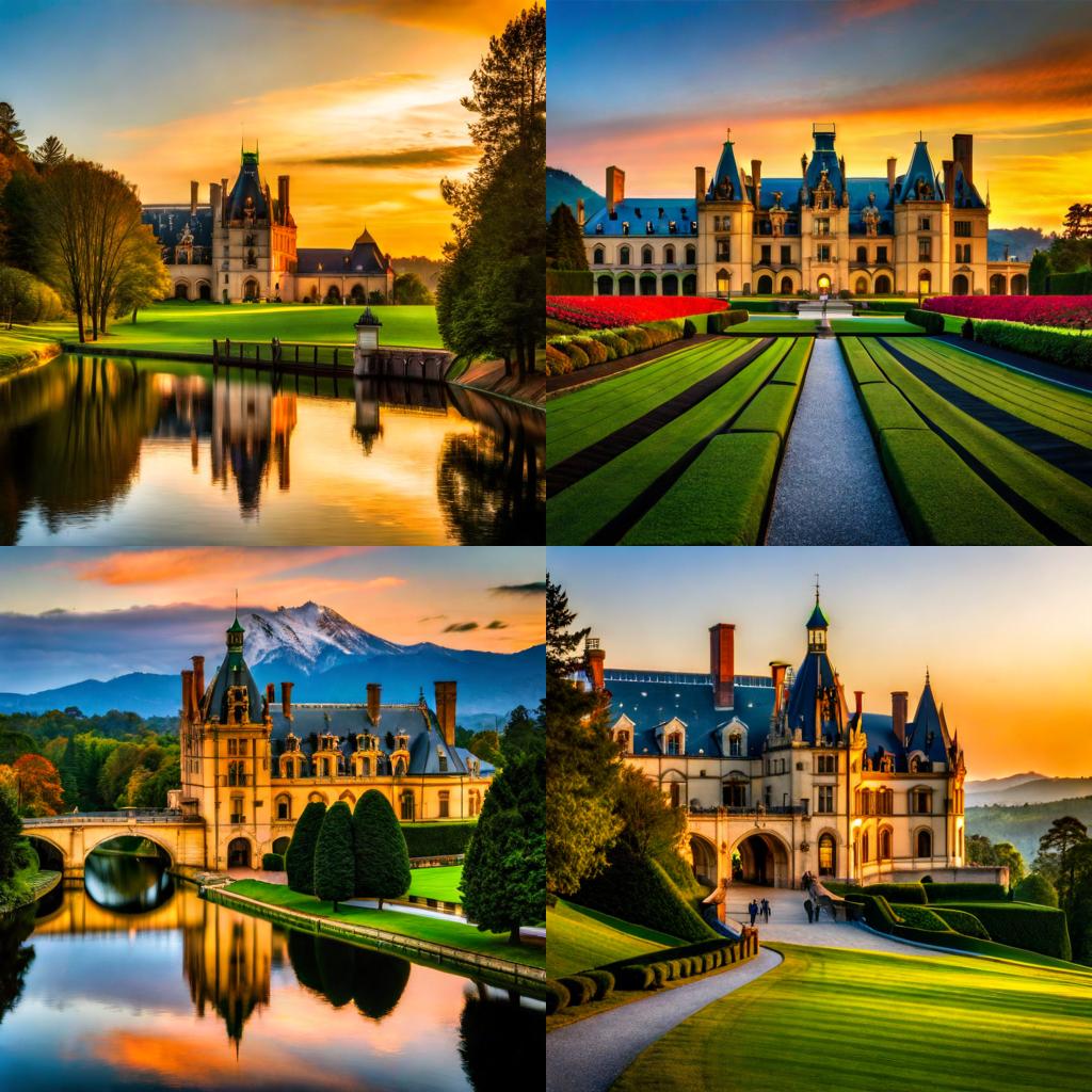 remarkable design and architectural grandeur of the Biltmore Estate, featuring its elegant French Renaissance Châteauesque style, sprawling grounds, and meticulous detailing, representing the epitome of opulence and refinement in Asheville, North Carolina