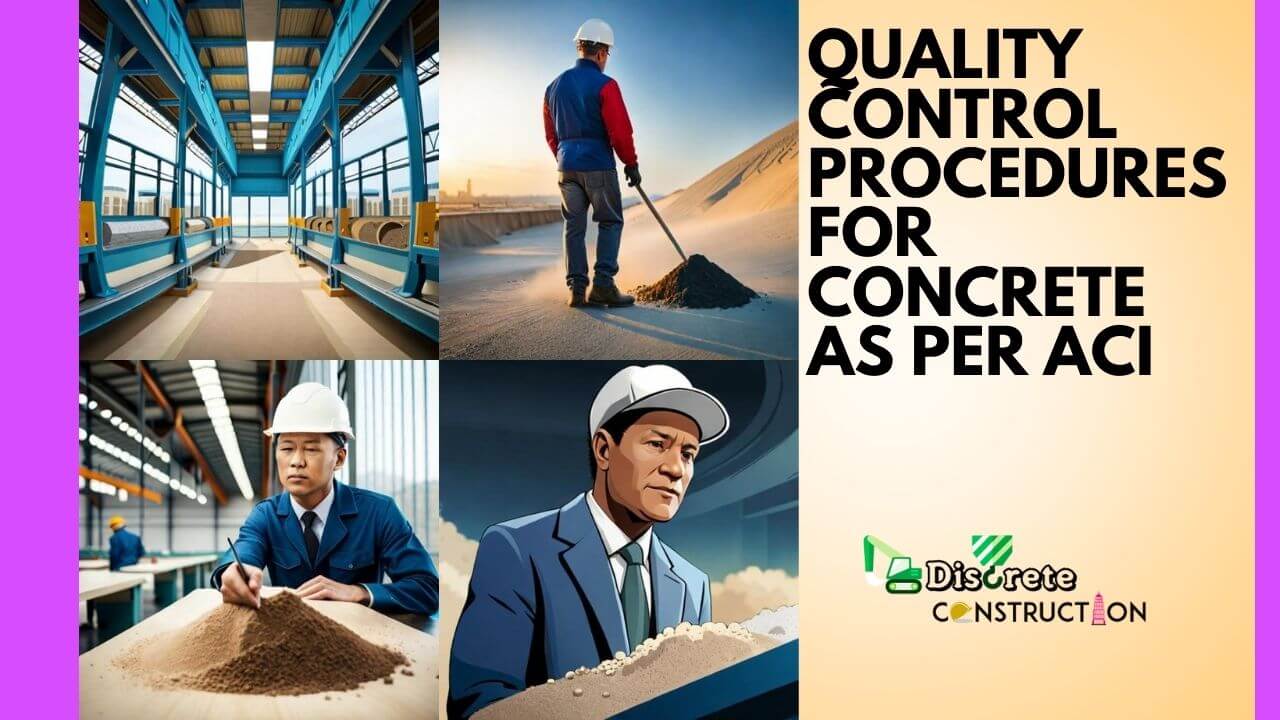 The quality control procedures for concrete production in line with the American Concrete Institute (ACI) guidelines.