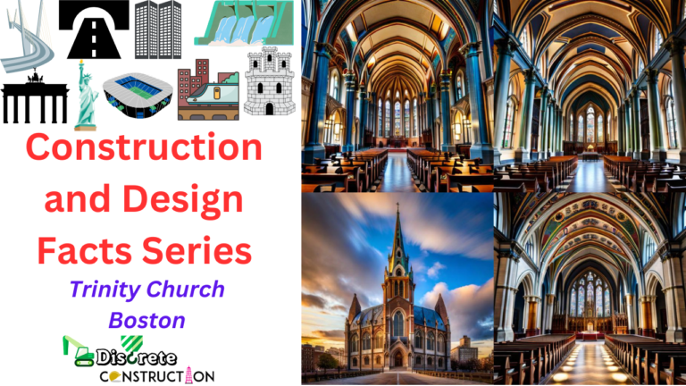 Diagram illustrating the unique design characteristics and construction techniques behind Trinity Church, Boston.