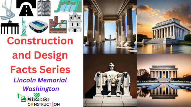 Comprehensive diagram detailing the design and construction aspects of Washington D.C.'s iconic Lincoln Memorial.