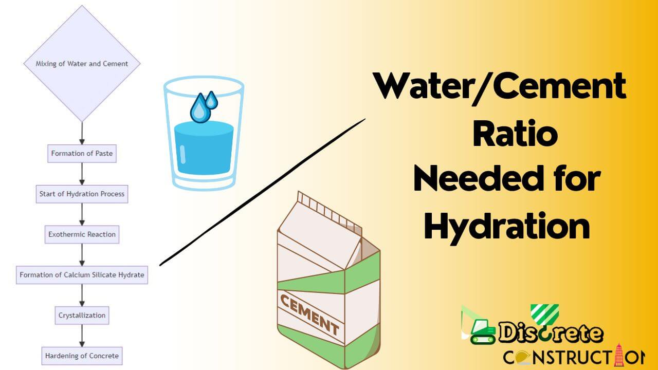 the significant role of the water/cement ratio in the process of concrete hydration, impacting both the workability and strength of the final concrete product