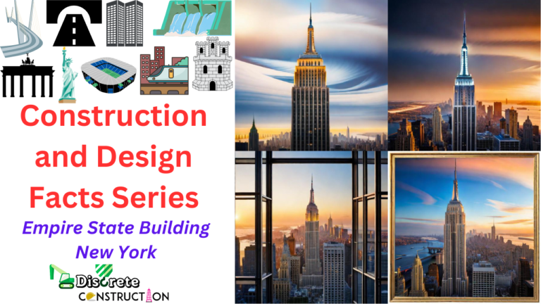 Informative diagram illustrating the unique design elements and innovative construction methods used in the Empire State Building.