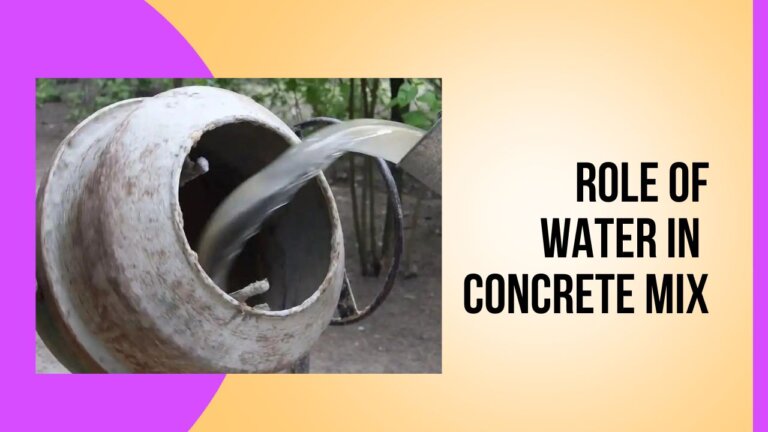 Concrete mix performance due to water