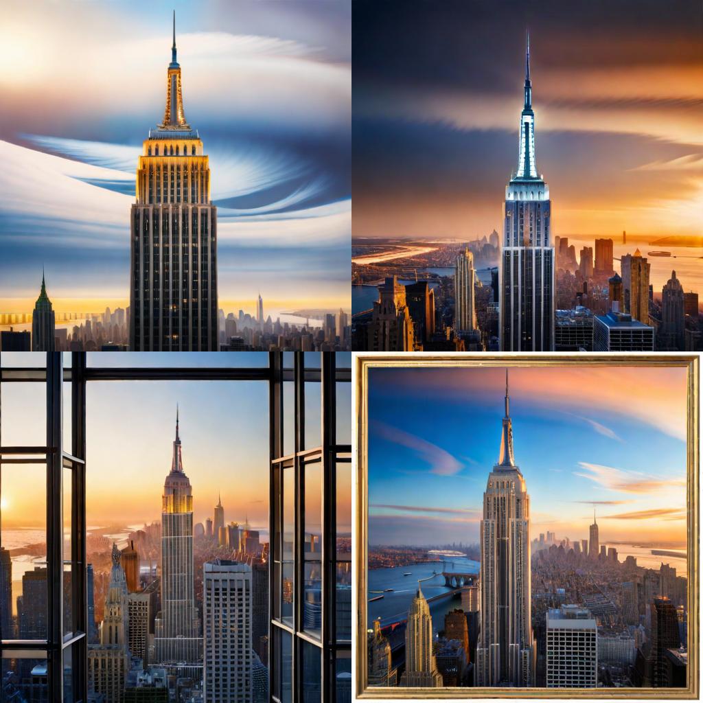 the iconic design and remarkable architecture of the Empire State Building, featuring its distinctive Art Deco style, soaring heights, and prominent spire, symbolizing the epitome of New York City's skyline and architectural grandeur.