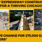 The Kennedy Expressway Construction Project showing the positive change for 275,000 daily commuters in Chicago