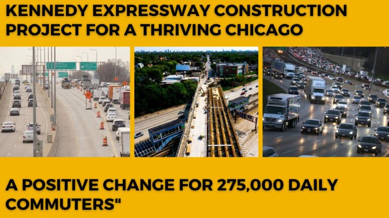 The Kennedy Expressway Construction Project showing the positive change for 275,000 daily commuters in Chicago