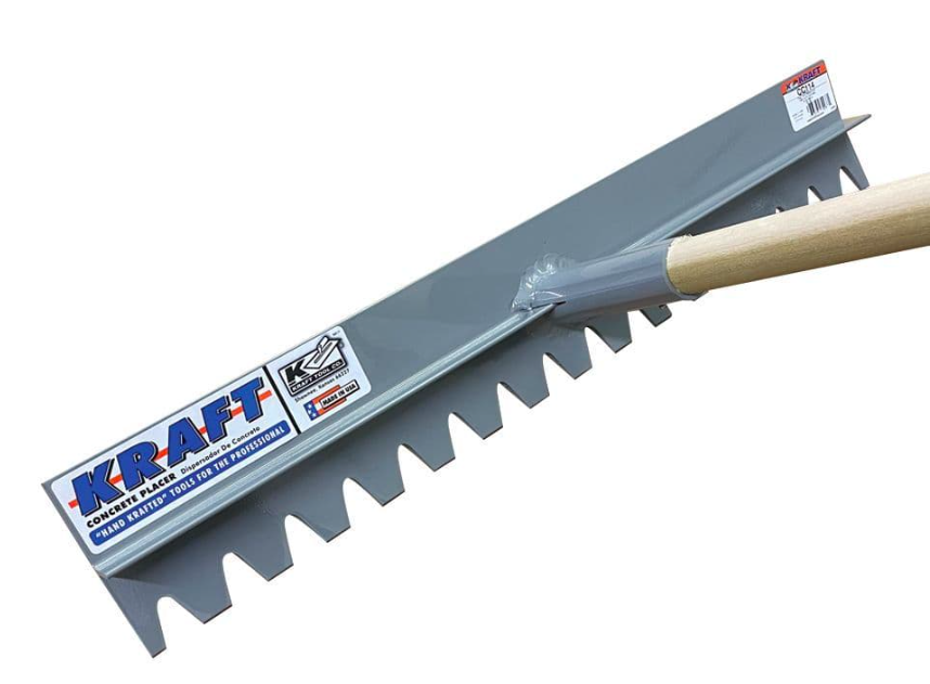 Magnesium concrete rakes, renowned for strength and durability, essential in the Uses of Concrete Rake.