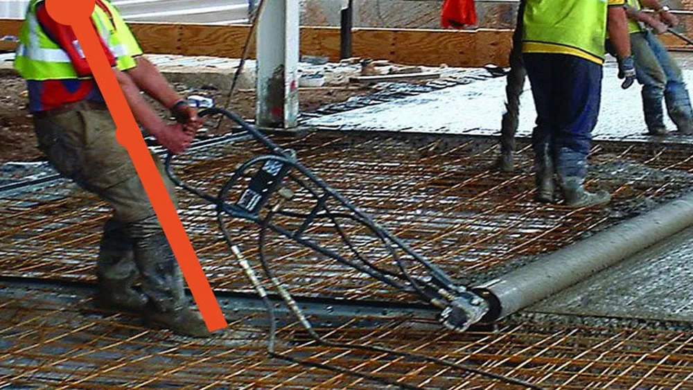 Roller concrete rakes, a specialized Type of Concrete Rakes for a smooth concrete rake finish.